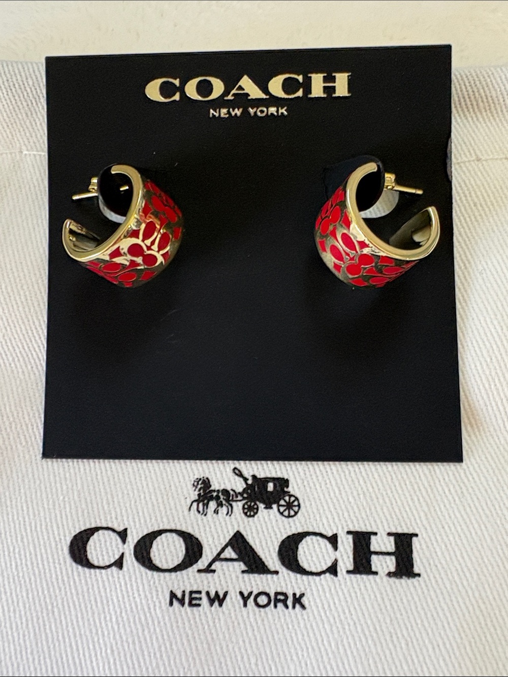Coach Huggie Earrings